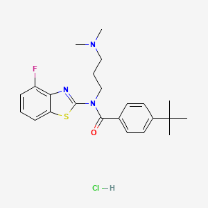 4-(tert-butyl)-N-(3-(dimethylamino)propyl)-N-(4-fluorobenzo[d]thiazol-2-yl)benzamide hydrochloride