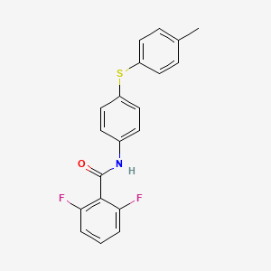 molecular formula C20H15F2NOS B2921217 2,6-difluoro-N-{4-[(4-methylphenyl)sulfanyl]phenyl}benzenecarboxamide CAS No. 339096-15-0