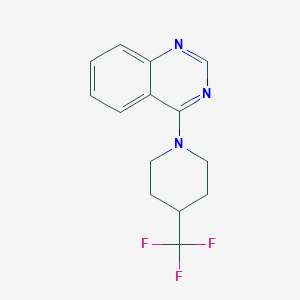 molecular formula C14H14F3N3 B2921228 4-[4-(Trifluoromethyl)piperidin-1-yl]quinazoline CAS No. 2415534-08-4