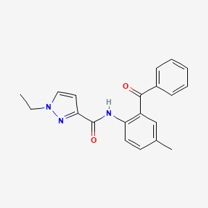 molecular formula C20H19N3O2 B2921231 N-(2-苯甲酰-4-甲苯基)-1-乙基-1H-吡唑-3-甲酰胺 CAS No. 1171999-41-9