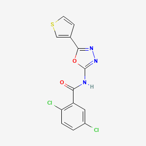 molecular formula C13H7Cl2N3O2S B2921248 2,5-dichloro-N-(5-(thiophen-3-yl)-1,3,4-oxadiazol-2-yl)benzamide CAS No. 1226434-56-5