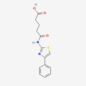 molecular formula C14H14N2O3S B2921253 5-氧代-5-[(4-苯基-1,3-噻唑-2-基)氨基]戊酸 CAS No. 306280-68-2