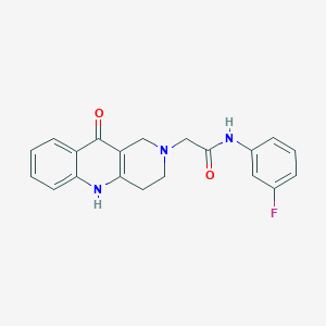 molecular formula C20H18FN3O2 B2921255 N-(3-氟苯基)-2-(10-氧代-3,4,5,10-四氢苯并[b][1,6]萘啶-2(1H)-基)乙酰胺 CAS No. 1251688-46-6