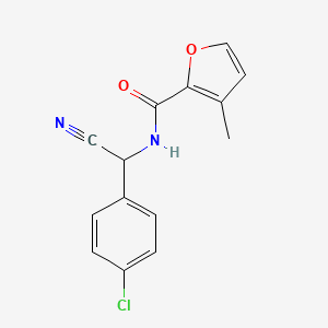 molecular formula C14H11ClN2O2 B2921262 N-[(4-chlorophenyl)(cyano)methyl]-3-methylfuran-2-carboxamide CAS No. 1280945-39-2