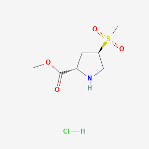 Methyl (2S,4R)-4-methylsulfonylpyrrolidine-2-carboxylate;hydrochloride