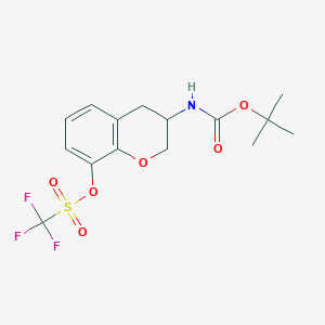 tert-butyl N-[8-(trifluoromethanesulfonyloxy)-3,4-dihydro-2H-1-benzopyran-3-yl]carbamate