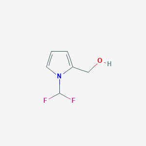molecular formula C6H7F2NO B2921276 [1-(difluoromethyl)-1H-pyrrol-2-yl]methanol CAS No. 1537584-26-1