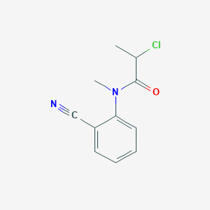 molecular formula C11H11ClN2O B2921294 2-Chloro-N-(2-cyanophenyl)-N-methylpropanamide CAS No. 1507013-00-4