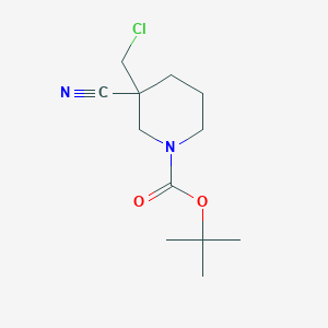 Tert-butyl 3-(chloromethyl)-3-cyanopiperidine-1-carboxylate