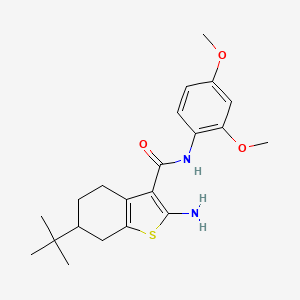 B2921303 2-amino-6-tert-butyl-N-(2,4-dimethoxyphenyl)-4,5,6,7-tetrahydro-1-benzothiophene-3-carboxamide CAS No. 587851-01-2