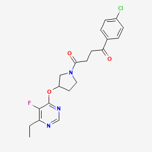 1-(4-Chlorophenyl)-4-(3-((6-ethyl-5-fluoropyrimidin-4-yl)oxy)pyrrolidin-1-yl)butane-1,4-dione