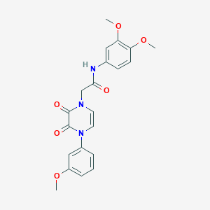 N-(3,4-dimethoxyphenyl)-2-(4-(3-methoxyphenyl)-2,3-dioxo-3,4-dihydropyrazin-1(2H)-yl)acetamide