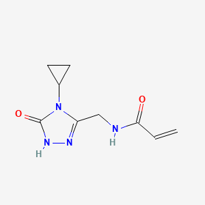 molecular formula C9H12N4O2 B2921333 N-[(4-cyclopropyl-5-oxo-4,5-dihydro-1H-1,2,4-triazol-3-yl)methyl]prop-2-enamide CAS No. 2305483-61-6