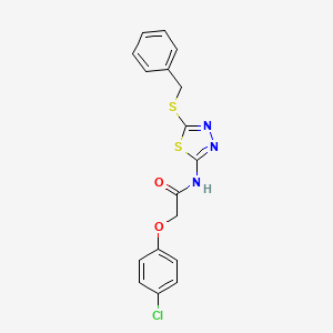 N-(5-benzylsulfanyl-1,3,4-thiadiazol-2-yl)-2-(4-chlorophenoxy)acetamide