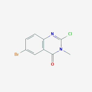 molecular formula C9H6BrClN2O B2921347 6-Bromo-2-chloro-3-methyl-3,4-dihydroquinazolin-4-one CAS No. 102393-83-9