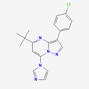 5-tert-butyl-3-(4-chlorophenyl)-7-(1H-imidazol-1-yl)pyrazolo[1,5-a]pyrimidine