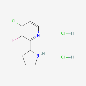4-Chloro-3-fluoro-2-pyrrolidin-2-ylpyridine;dihydrochloride
