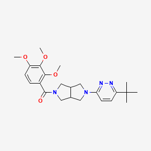 [2-(6-Tert-butylpyridazin-3-yl)-1,3,3a,4,6,6a-hexahydropyrrolo[3,4-c]pyrrol-5-yl]-(2,3,4-trimethoxyphenyl)methanone