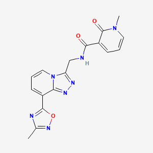 1-methyl-N-((8-(3-methyl-1,2,4-oxadiazol-5-yl)-[1,2,4]triazolo[4,3-a]pyridin-3-yl)methyl)-2-oxo-1,2-dihydropyridine-3-carboxamide
