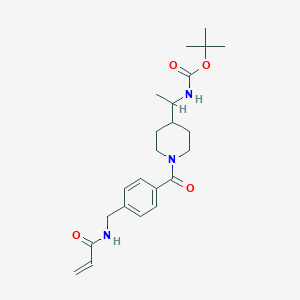 Tert-butyl N-[1-[1-[4-[(prop-2-enoylamino)methyl]benzoyl]piperidin-4-yl]ethyl]carbamate