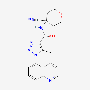 N-(4-Cyanooxan-4-yl)-5-methyl-1-quinolin-5-yltriazole-4-carboxamide