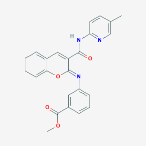 methyl 3-({(2Z)-3-[(5-methylpyridin-2-yl)carbamoyl]-2H-chromen-2-ylidene}amino)benzoate