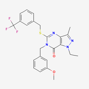 1-ethyl-6-(3-methoxybenzyl)-3-methyl-5-((3-(trifluoromethyl)benzyl)thio)-1H-pyrazolo[4,3-d]pyrimidin-7(6H)-one