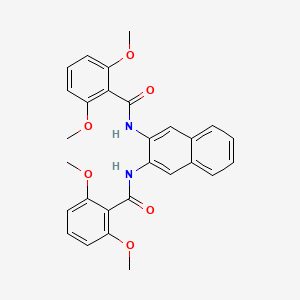 molecular formula C28H26N2O6 B2921411 N-[3-(2,6-dimethoxybenzamido)naphthalen-2-yl]-2,6-dimethoxybenzamide CAS No. 476324-24-0