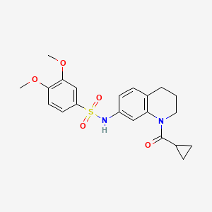 N-(1-(cyclopropanecarbonyl)-1,2,3,4-tetrahydroquinolin-7-yl)-3,4-dimethoxybenzenesulfonamide