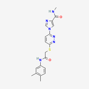 1-(6-((2-((3,4-dimethylphenyl)amino)-2-oxoethyl)thio)pyridazin-3-yl)-N-methyl-1H-imidazole-4-carboxamide