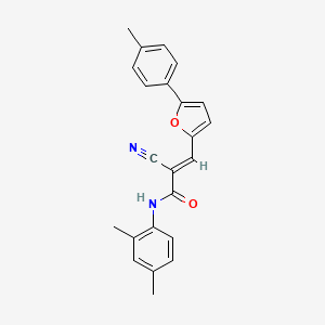 (E)-2-cyano-N-(2,4-dimethylphenyl)-3-(5-(p-tolyl)furan-2-yl)acrylamide
