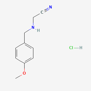 molecular formula C10H13ClN2O B2921448 2-{[(4-Methoxyphenyl)methyl]amino}acetonitrile hydrochloride CAS No. 68220-91-7