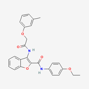 molecular formula C26H24N2O5 B2921460 N-(4-ethoxyphenyl)-3-(2-(m-tolyloxy)acetamido)benzofuran-2-carboxamide CAS No. 862978-26-5