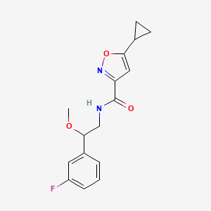 5-cyclopropyl-N-(2-(3-fluorophenyl)-2-methoxyethyl)isoxazole-3-carboxamide