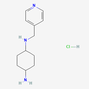 molecular formula C12H20ClN3 B2921466 trans-N1-(Pyridin-4-ylmethyl)cyclohexane-1,4-diamine hydrochloride CAS No. 1286274-93-8