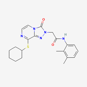molecular formula C21H25N5O2S B2921474 2-(8-(cyclohexylthio)-3-oxo-[1,2,4]triazolo[4,3-a]pyrazin-2(3H)-yl)-N-(2,3-dimethylphenyl)acetamide CAS No. 1251622-10-2
