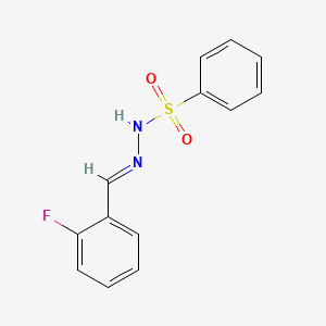 N'-[(E)-(2-fluorophenyl)methylidene]benzenesulfonohydrazide