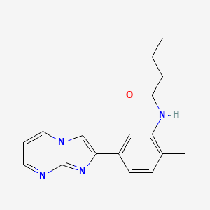 molecular formula C17H18N4O B2921478 N-(5-imidazo[1,2-a]pyrimidin-2-yl-2-methylphenyl)butanamide CAS No. 862810-12-6
