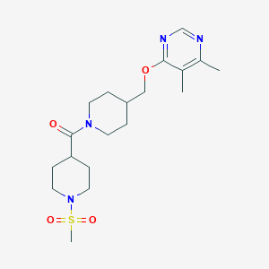 (4-(((5,6-Dimethylpyrimidin-4-yl)oxy)methyl)piperidin-1-yl)(1-(methylsulfonyl)piperidin-4-yl)methanone