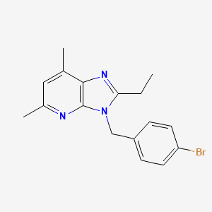 3-(4-bromobenzyl)-2-ethyl-5,7-dimethyl-3H-imidazo[4,5-b]pyridine
