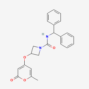 N-benzhydryl-3-((6-methyl-2-oxo-2H-pyran-4-yl)oxy)azetidine-1-carboxamide
