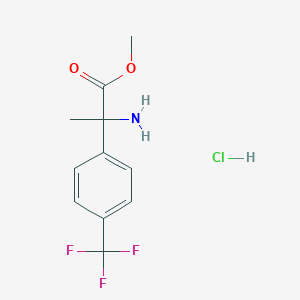 molecular formula C11H13ClF3NO2 B2921509 methyl 2-amino-2-[4-(trifluoromethyl)phenyl]propanoate hydrochloride CAS No. 2243507-43-7