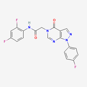 molecular formula C19H12F3N5O2 B2921510 N-(2,4-difluorophenyl)-2-[1-(4-fluorophenyl)-4-oxo-1H,4H,5H-pyrazolo[3,4-d]pyrimidin-5-yl]acetamide CAS No. 852450-44-3