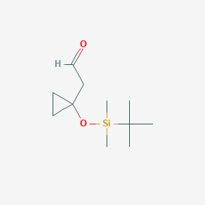 molecular formula C11H22O2Si B2921512 2-(1-(Tert-butyldimethylsilyloxy)cyclopropyl)acetaldehyde CAS No. 1253978-16-3