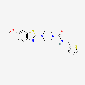 4-(6-methoxybenzo[d]thiazol-2-yl)-N-(thiophen-2-ylmethyl)piperazine-1-carboxamide