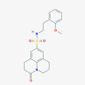N-(2-methoxyphenethyl)-3-oxo-1,2,3,5,6,7-hexahydropyrido[3,2,1-ij]quinoline-9-sulfonamide