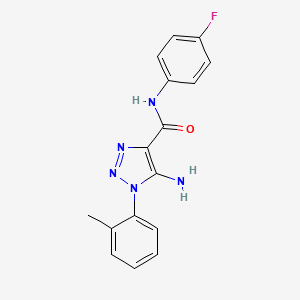 5-amino-N-(4-fluorophenyl)-1-(o-tolyl)-1H-1,2,3-triazole-4-carboxamide