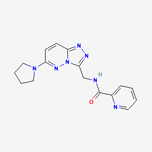 molecular formula C16H17N7O B2921571 N-((6-(pyrrolidin-1-yl)-[1,2,4]triazolo[4,3-b]pyridazin-3-yl)methyl)picolinamide CAS No. 2034549-59-0