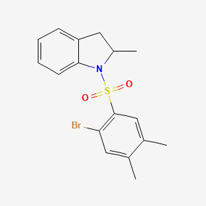 2-Bromo-4,5-dimethyl-1-[(2-methylindolinyl)sulfonyl]benzene