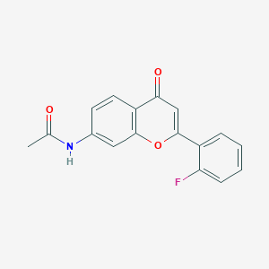 molecular formula C17H12FNO3 B2921631 N-[2-(2-fluorophenyl)-4-oxo-4H-chromen-7-yl]acetamide CAS No. 923164-11-8